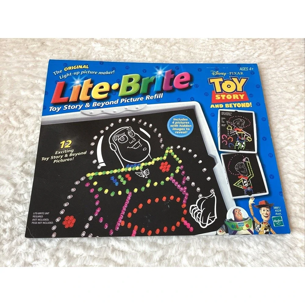 LITE BRITE Refill Pictures (13) Scooby-Doo & Toy Story Disney Cartoon Plus Pegs